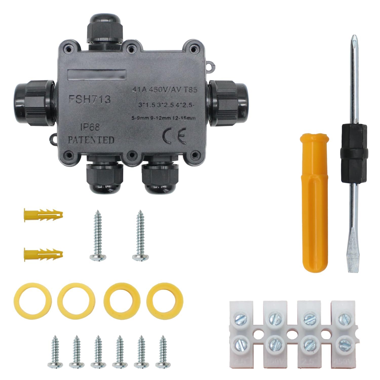 MAKERELE Outdoor Open Splice Boxes IP68 4 Way Underground