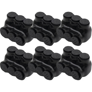 MAKERELE single-sided insulated multi-tap connector, 1/0-14 AWG, 3-port, 6-pack