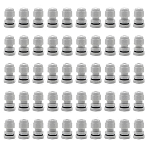 MAKERELE grey NPT 1/4 inch nylon cable glands, 50-pack