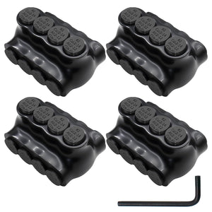 MAKERELE dual-sided insulated multi-tap connector with 5/32 in. hex key, 4-port, 2-14 AWG, 4-pack