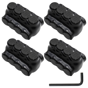MAKERELE dual-sided insulated multi-tap connector with 3/16 in. hex key, 4-port, 2/0-6 AWG, 4-pack