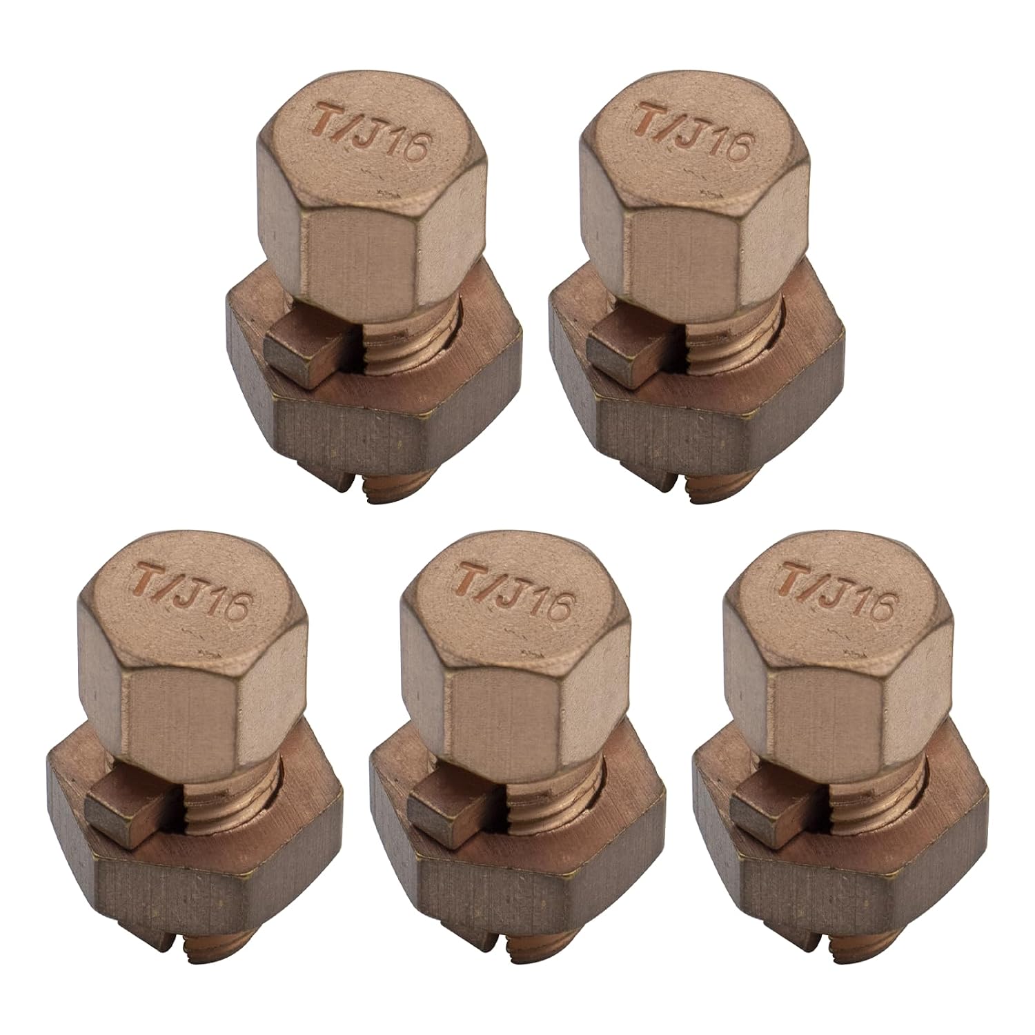 MAKERELE TJ-16 brass split-bolt connectors for 6 AWG to 8 AWG wire