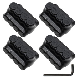 MAKERELE dual-sided insulated multi-tap connector with 3/16 in. hex key, 4-port, 1/0-14 AWG, 4-pack
