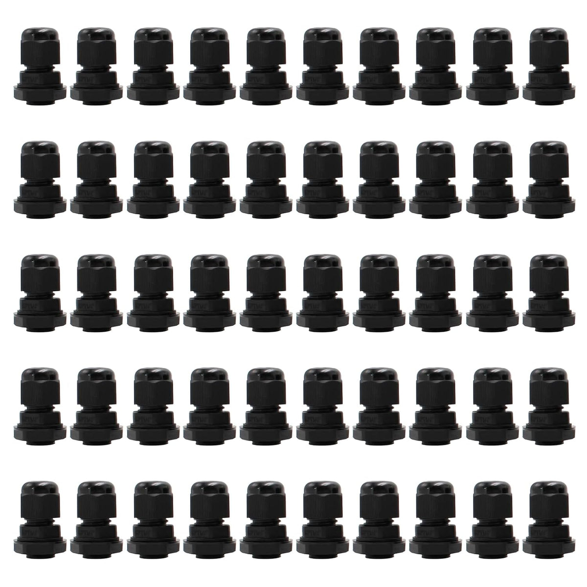 MAKERELE NPT cable gland, black, 1/4 inch, 50-pack