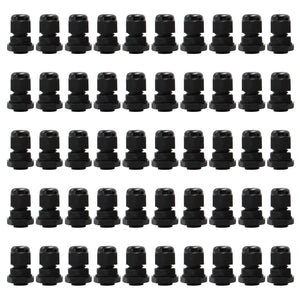 MAKERELE NPT cable gland, black, 1/4 inch, 50-pack