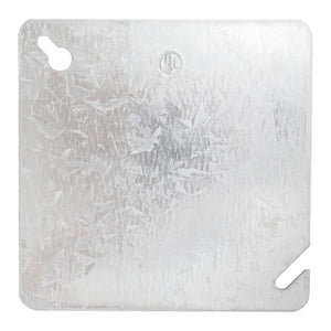 MAKERELE 4-inch square flat blank metal electrical box cover, 1-Pack