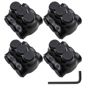 MAKERELE dual-sided insulated multi-tap connector with 3/16 in. hex key, 3-port, 1/0-14 AWG, 4-pack