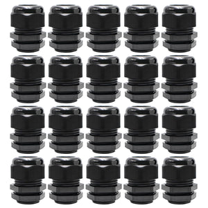 MAKERELE NPT cable gland, black, 1 inch, 20-pack
