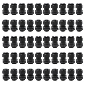 MAKERELE NPT cable gland, black, 1/2 inch, 50-pack