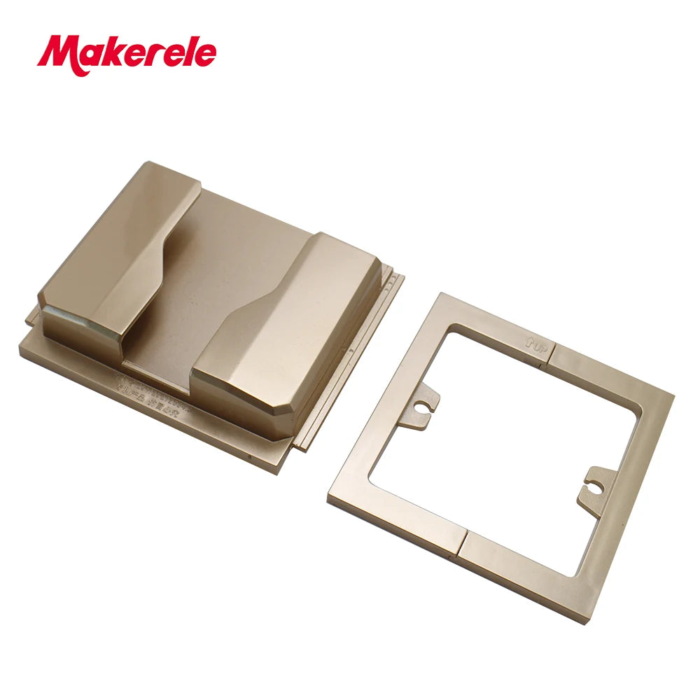 MAKERELE 86 type wall-mount phone holder in gold, removable configuration