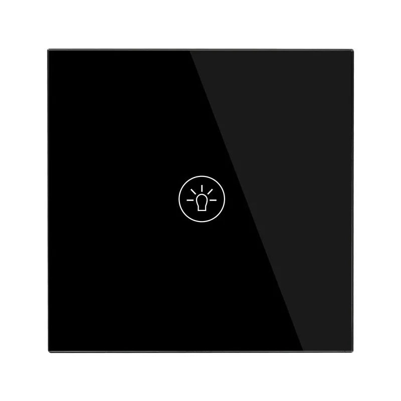 MAKERELE single-gang glass panel touch wall switch in black