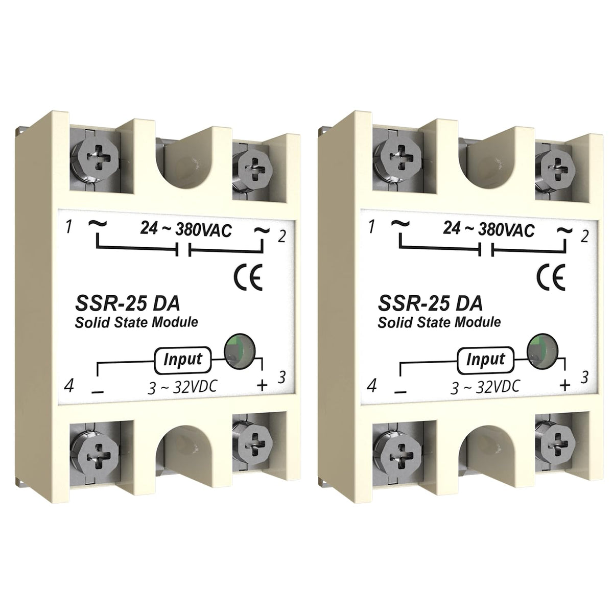 MAKERELE YM series solid state relay module 25A-DA, 2-pack