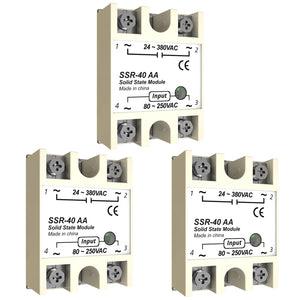 MAKERELE YM series solid state relay module 40A-AA, 3-pack