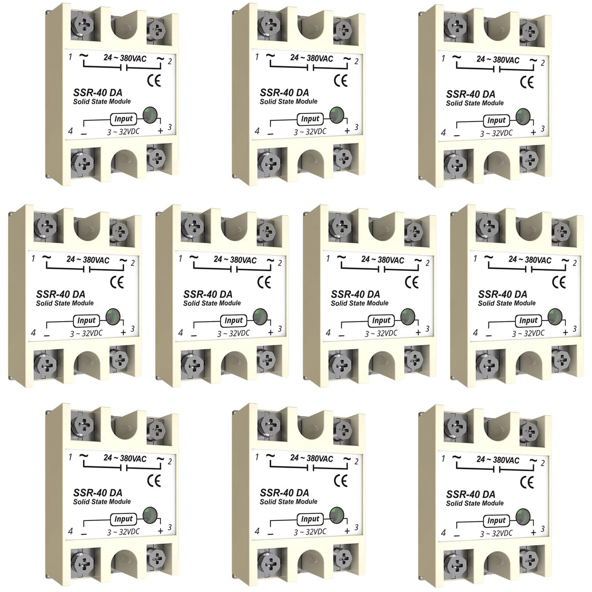 MAKERELE YM series solid state relay module 40A-DA, 10-pack