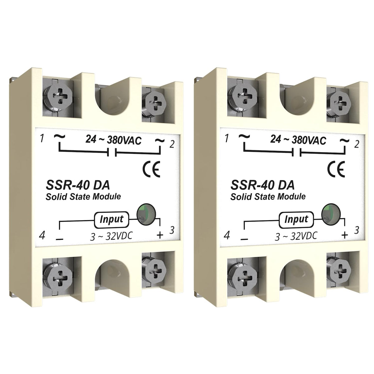 MAKERELE YM series solid state relay module 40A-DA, 2-pack