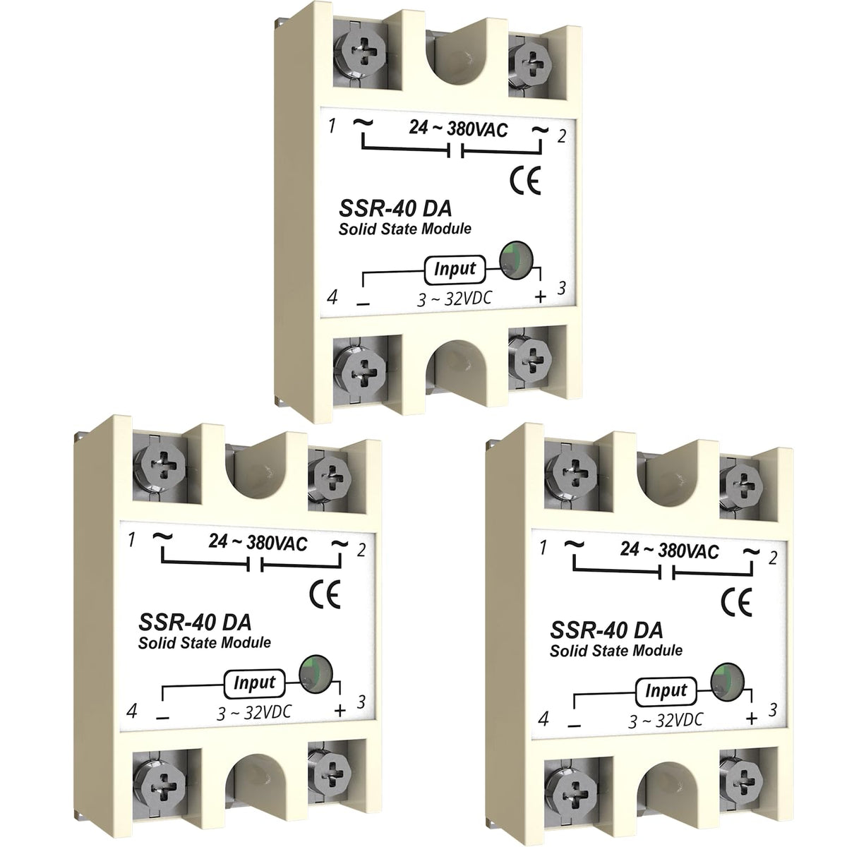 MAKERELE YM series solid state relay module 40A-DA, 3-pack