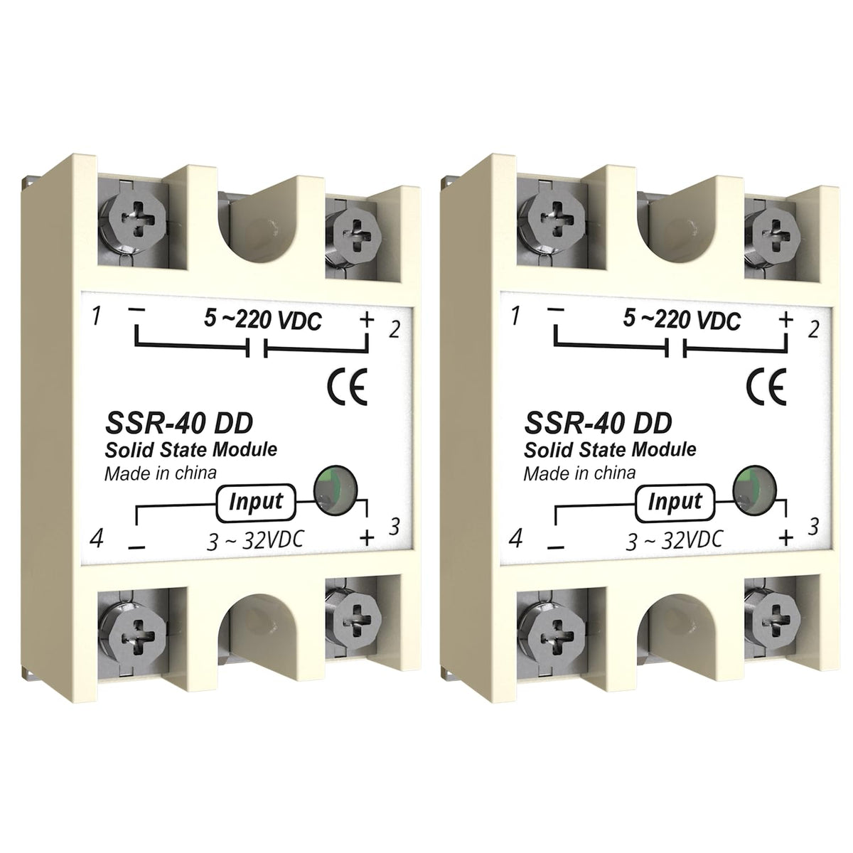 MAKERELE YM series solid state relay module 40A-DD, 2-pack