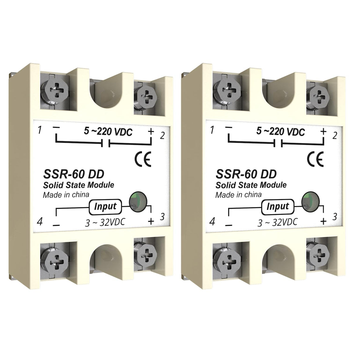 MAKERELE YM series solid state relay module 60A-DD, 2-pack