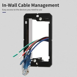 Low-voltage cable routing through MAKERELE single-gang mounting bracket