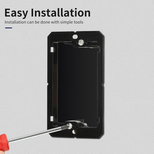 MAKERELE black single-gang low-voltage mounting bracket installation