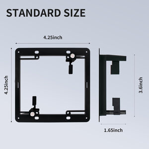 MAKERELE black double-gang low-voltage mounting bracket dimensions
