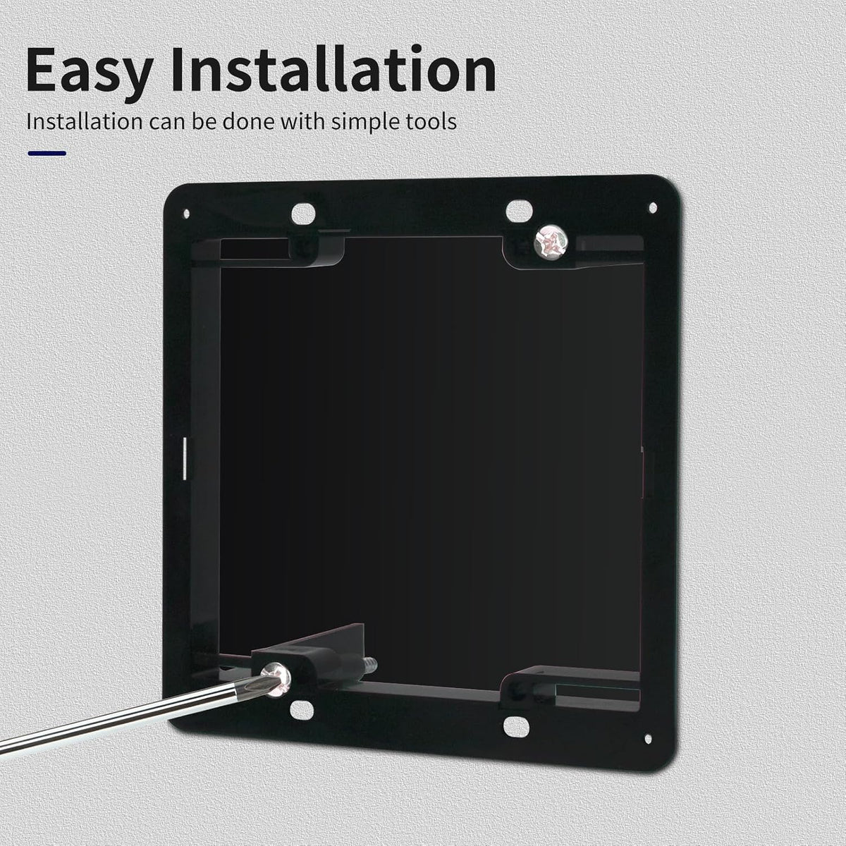 MAKERELE black double-gang low-voltage mounting bracket installation