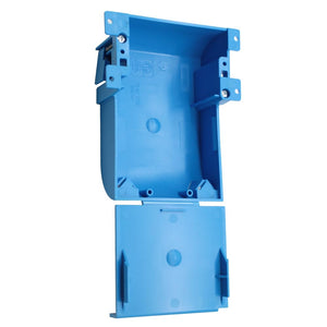 MAKERELE blue 1-gang shallow old work electrical box, 18 cu in
