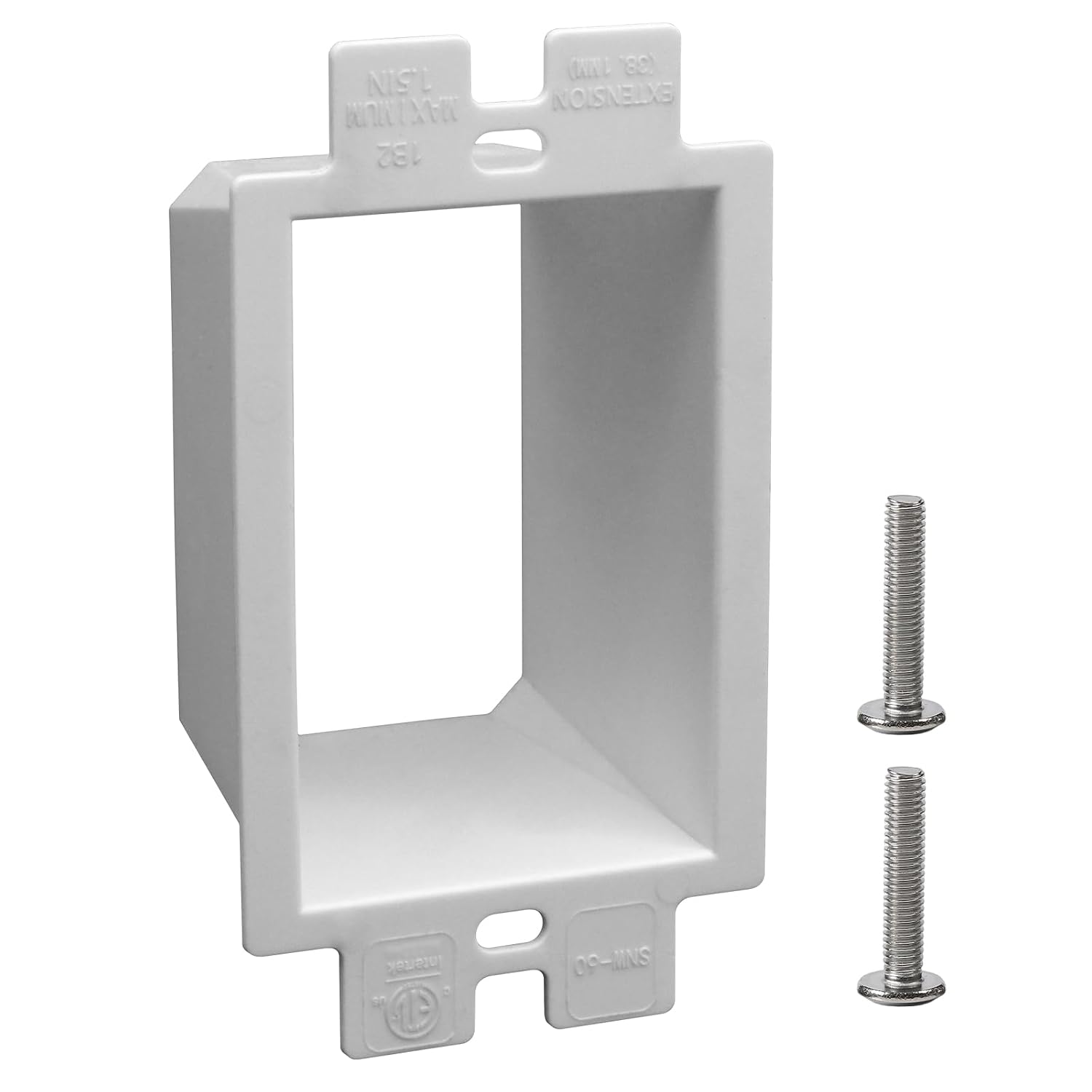 MAKERELE 1-gang white non-metallic electrical box extender