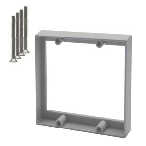 MAKERELE 2-gang outlet box extender, 1/2 in, gray