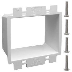 MAKERELE 2-gang white non-metallic electrical box extender