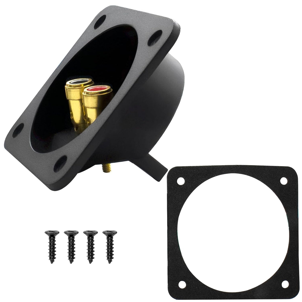 MAKERELE 3.1 in square spring-loaded speaker terminal cup