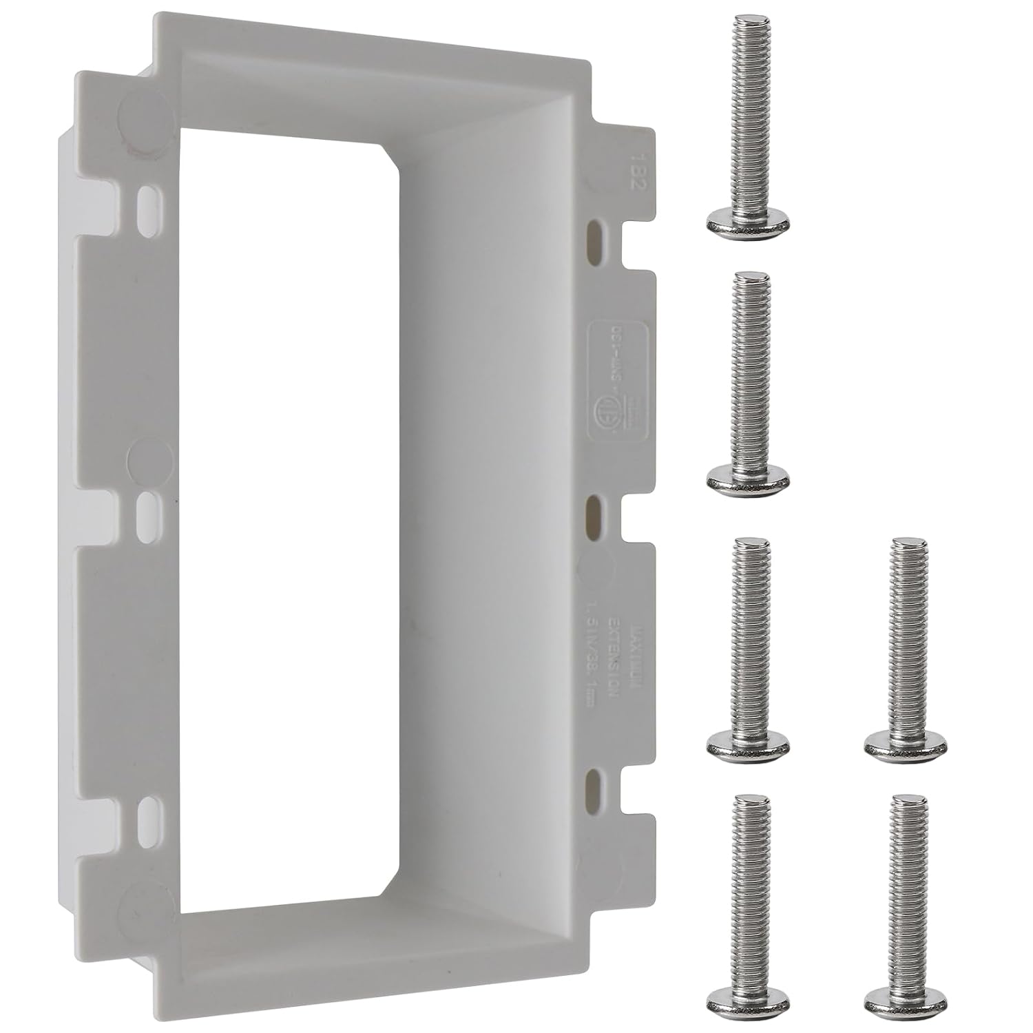 MAKERELE 3-gang white non-metallic electrical box extender