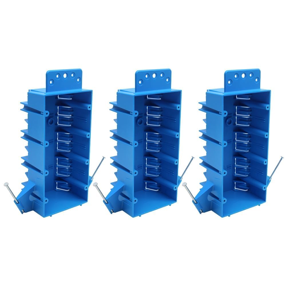 MAKERELE 4-gang 60 cu. in. blue new work electrical box, 3-pack