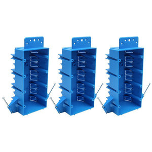 MAKERELE 4-gang 60 cu. in. blue new work electrical box, 3-pack