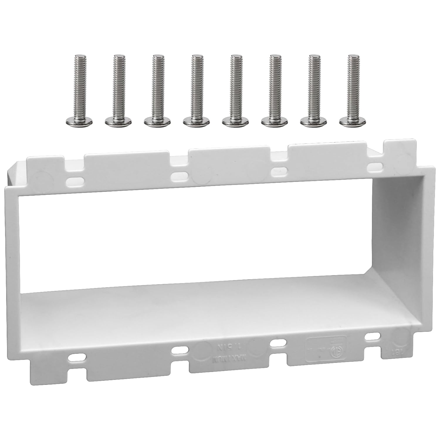 MAKERELE 4-gang white non-metallic electrical box extender