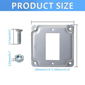 4-inch square raised decorator device cover dimensions