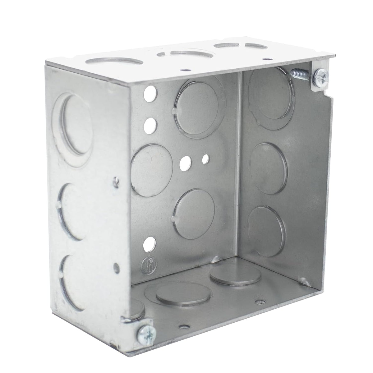 MAKERELE 4 inch square metal electrical box, 2-1/8 inch deep, 1-pack