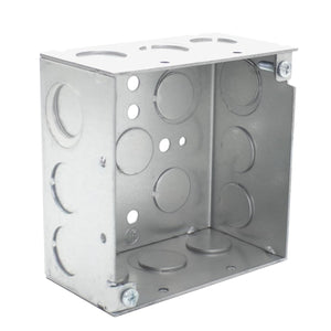 MAKERELE 4 inch square metal electrical box, 2-1/8 inch deep, 1-pack