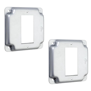 MAKERELE 4 inch square raised decorator device covers 2 pack