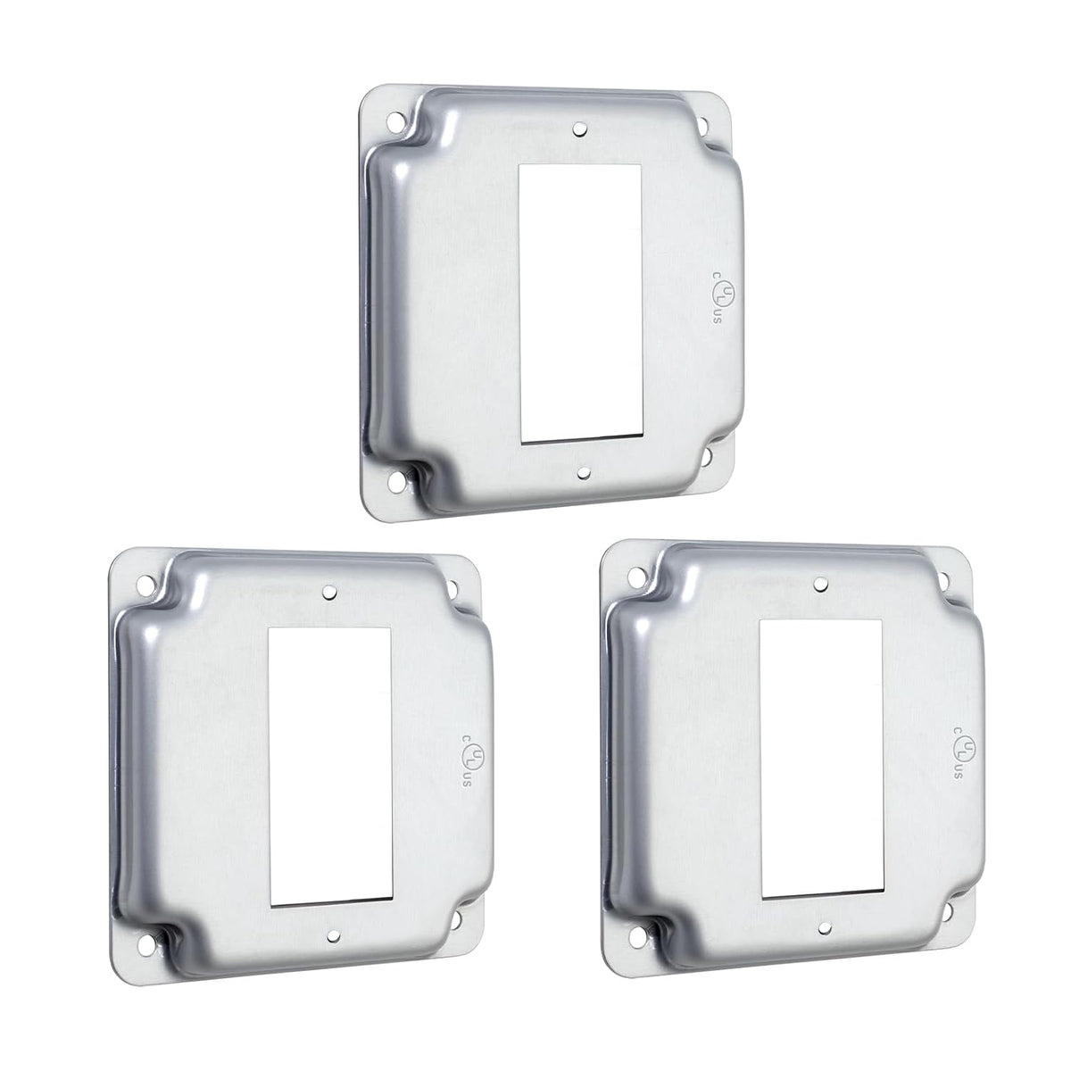 MAKERELE 4 inch square raised decorator device covers 3 pack