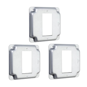 MAKERELE 4 inch square raised decorator device covers 3 pack