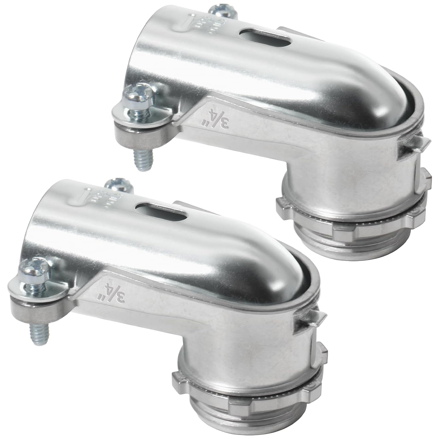 MAKERELE 3/4 in. 90 degree flexible metal conduit squeeze connector, zinc die cast
