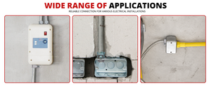 3/8 inch FMC saddle connector installation applications