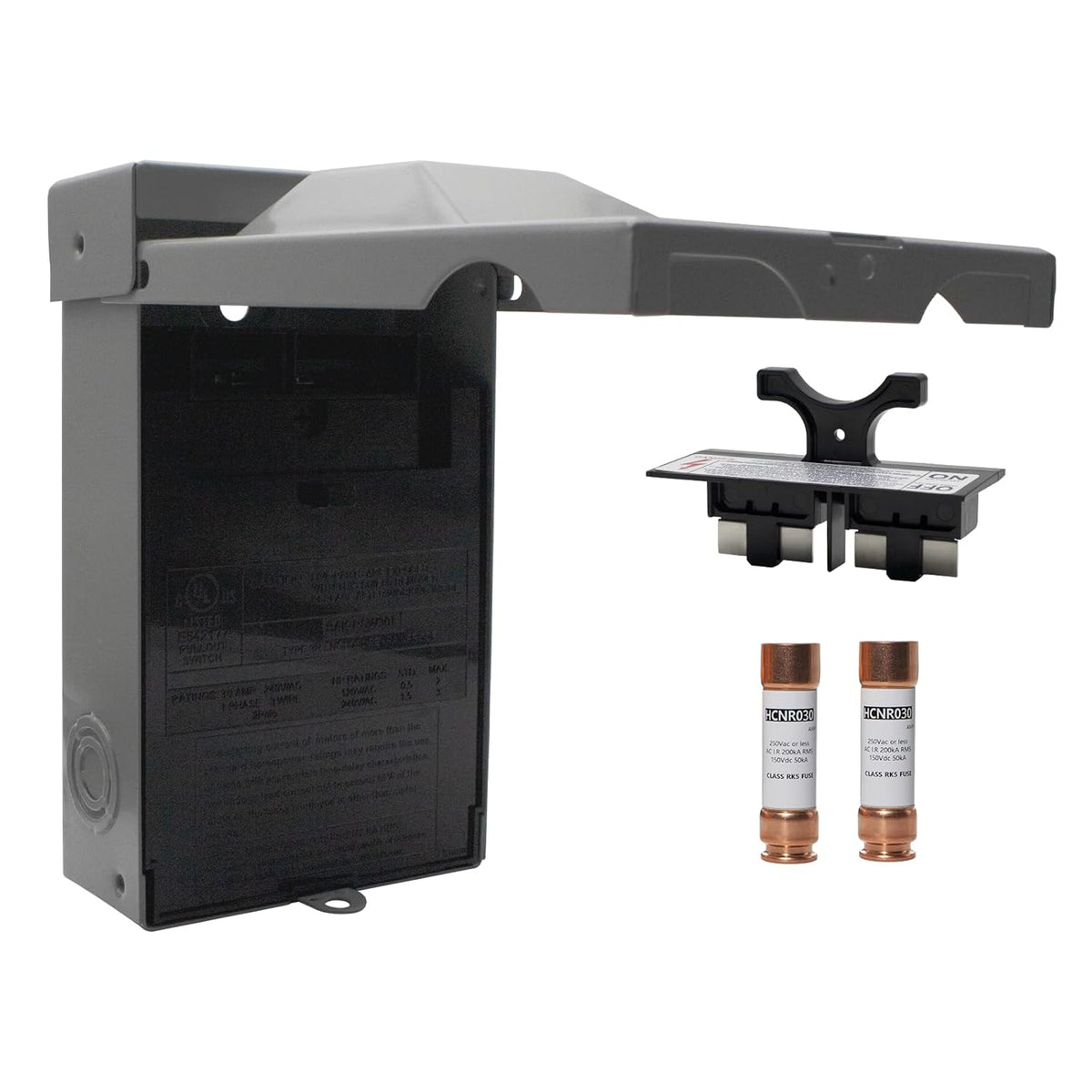 MAKERELE 30A fused AC disconnect pullout switch with two fuses
