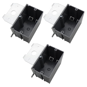 MAKERELE gray adjustable electrical outlet box, 1-Gang, 21 cu. in., 3-Pack