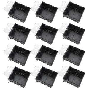 MAKERELE gray adjustable electrical outlet box, 2-Gang, 34 cu. in., 12-Pack