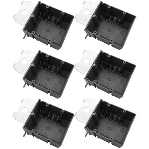 MAKERELE gray adjustable electrical outlet box, 2-Gang, 34 cu. in., 6-Pack