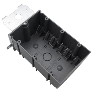 MAKERELE gray adjustable electrical outlet box, 3-Gang, 49 cu. in., 1-Pack