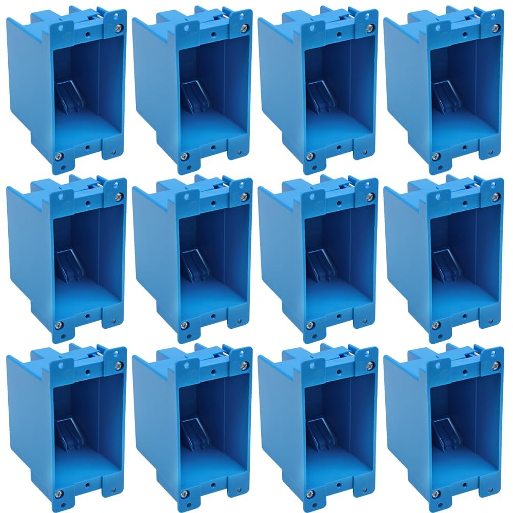 MAKERELE blue 1-gang old work electrical box, 14 cu. in., 12-pack