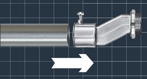 MAKERELE 1/2 inch EMT offset connector application